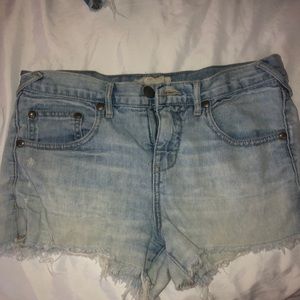 Free People denim shorts!